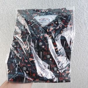 Sanderson Ford Arizona D-Backs MLB Baseball Button‎ Up Shirt XL Black